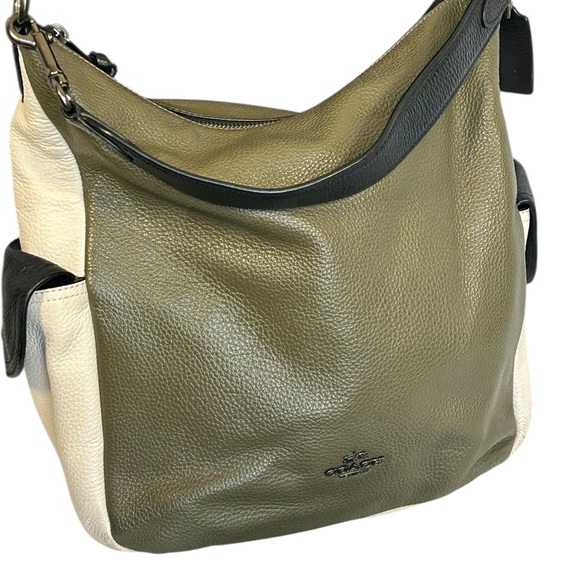 Coach Penny Crossbody Shoulder Bag Purse Colorblock Green, Black A2122-6154 - Picture 6 of 16